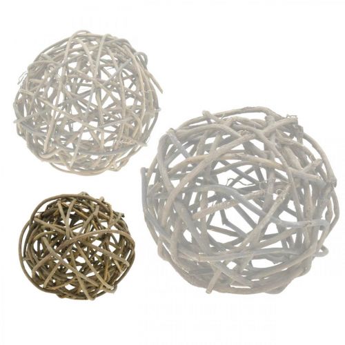 Floristik24 Deco ball grapevine natur mørk Ø15cm