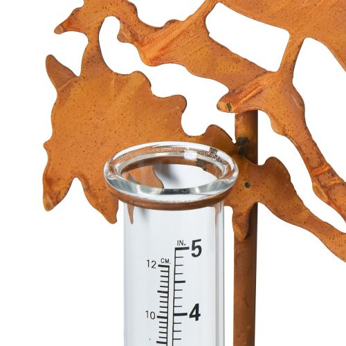 Floristik24 Regnmåler hageplugg rustfugl 23x7,5x110cm