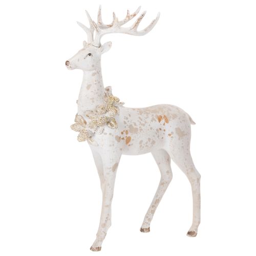 Dekorativ hjortefigur med kongledekorasjon til vinterdekorasjon, 49 cm kjøpe | Floristik24.no