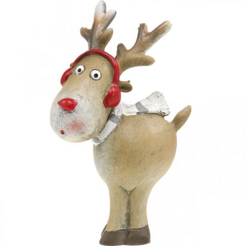Floristik24 Deco figur reinsdyr jul med skjerf 7×4,5×12cm 4stk