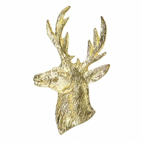 Floristik24 Dekorativ reinsdyrbyste gyllent metall 8cm × 4,8cm 8stk