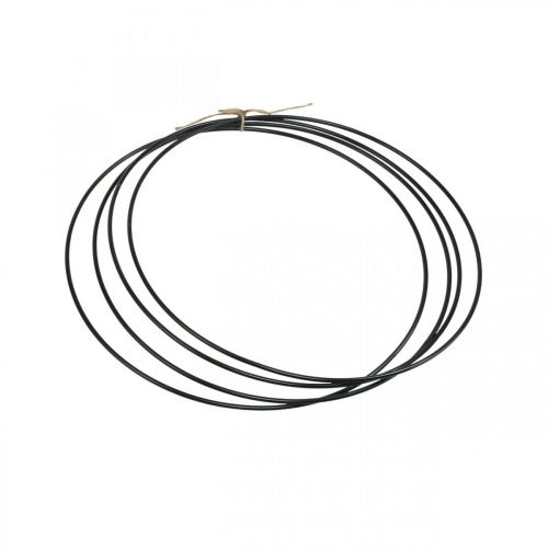 Floristik24 Metallring dekorring Scandi ring deco loop sort Ø25cm 4stk
