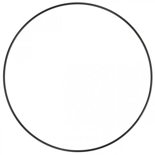 Floristik24 Metallring dekorativ ring Scandi ring dekorativ hempe svart Ø30cm 4 stk