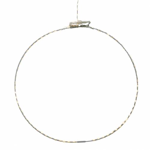 Floristik24 Ring med mikro LED Ø38cm varmhvit 125L hvit For utvendig og innvendig