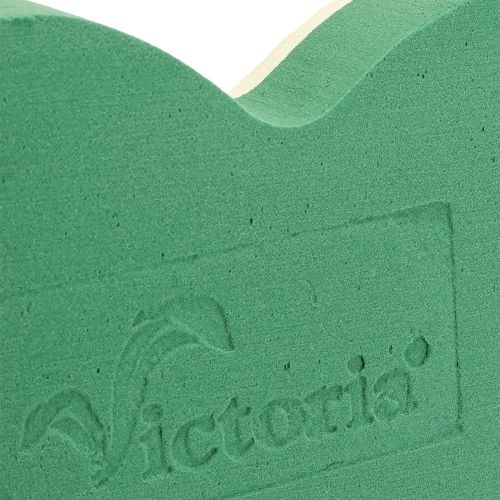 gjenstander Romantisk blomsterskumhjerte 30 cm blomsterskum grønt 2 stk