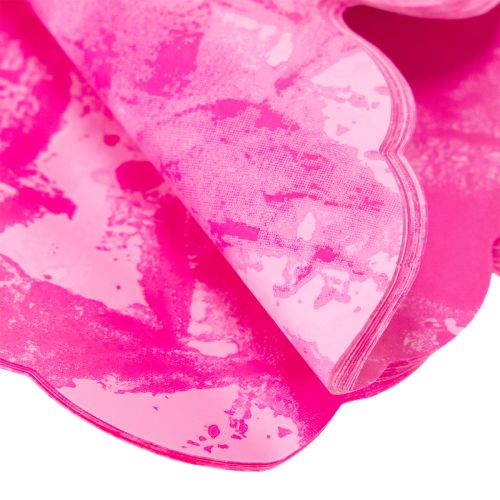 Blomstermansjett rondella rund mansjett 38 cm rosa til buketter | Floristik24.no