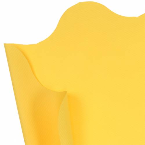 Floristik24 Rondella mansjett gul stripet Ø40cm 50stk potte mansjett