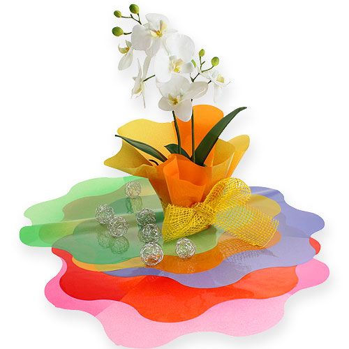 Floristik24 Blomstermansjett Ø40cm rød 50stk