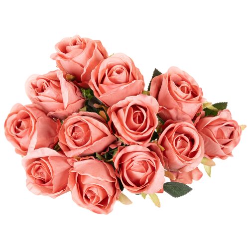 Kunstige roseblomster i en bukett, lang stilk 62 cm, 12 stk. | Floristik24.no