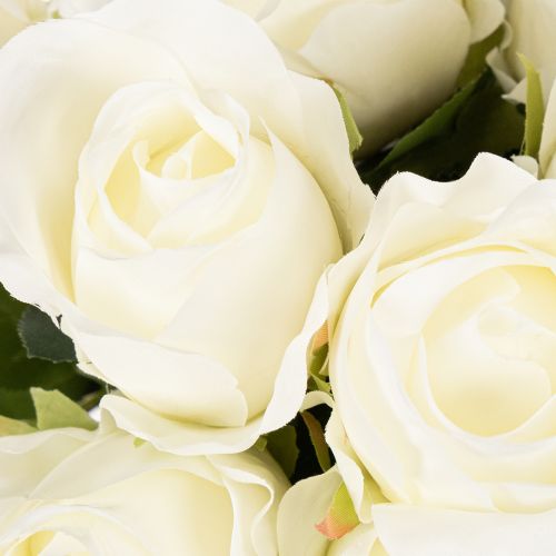 Kunstig roseblomst, lang stilk, til vase, 62 cm, 12 stk. | Floristik24.no