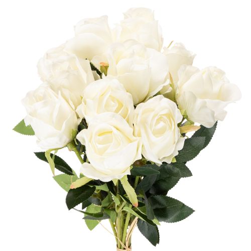 Kunstig roseblomst, lang stilk, til vase, 62 cm, 12 stk. | Floristik24.no