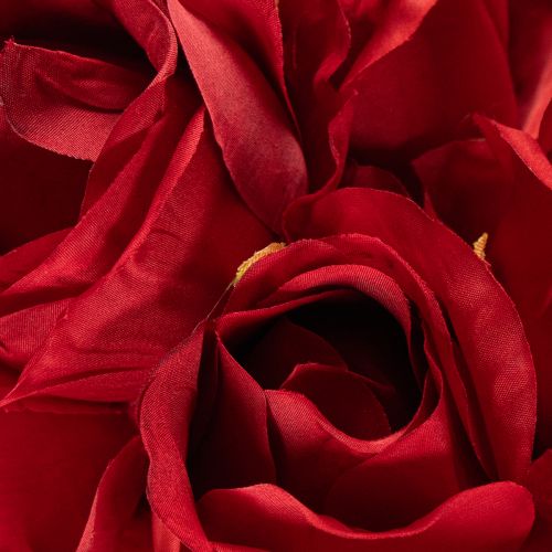Kunstig rose med lang stilk, rød kunstig blomst, 62 cm, 12 stk. | Floristik24.no