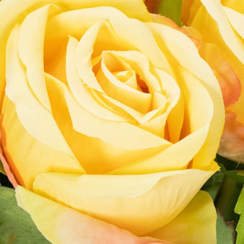 gjenstander Rosebukett blomsteroppsats for elegant dekorasjon i stuen 44 cm 6 stk