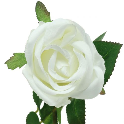 gjenstander Rose hvit 44cm til dekorasjon 6stk