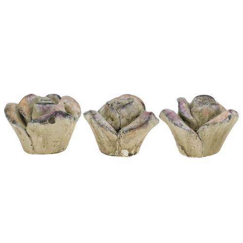 Floristik24 Betong rosa grå, fiolett Ø7,7 H5,5cm 3 stk