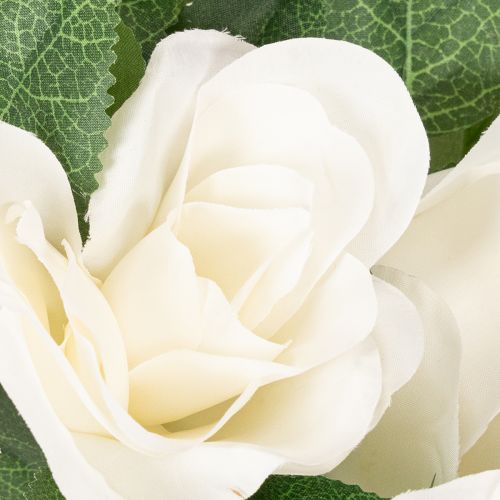 Kunstig rosegirlander med hvite blomster til dekorasjon, 170 cm | Floristik24.no