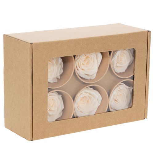 gjenstander Rosehoder, konserverte blomster for elegante blomsteroppsatser, 5 cm, 6 stk.