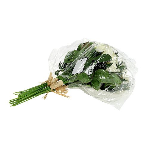 gjenstander Buketter med roser hvite L26cm 3stk
