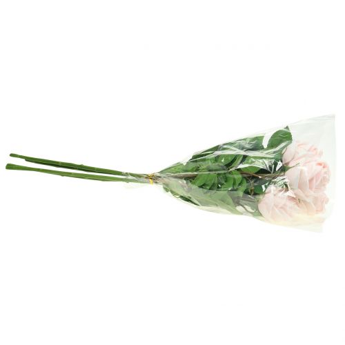 Floristik24 Rosebukett myk rosa 65cm 4stk