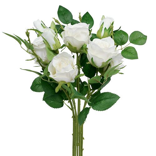 gjenstander Bukett roser hvit L46cm