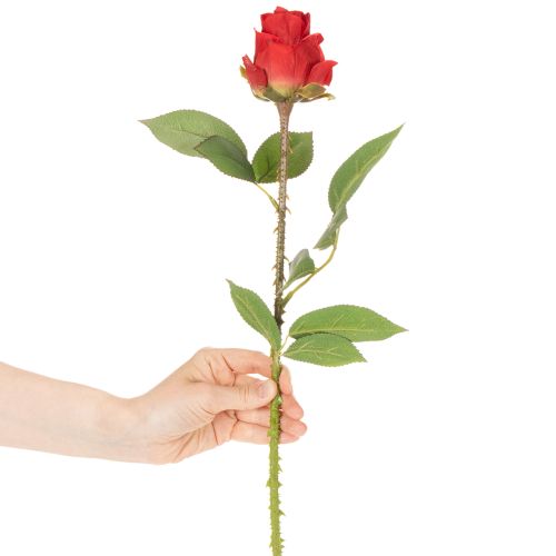 Rosegren silkeblomst kunstig rose rød 72 cm 3 stk | Floristik24.no