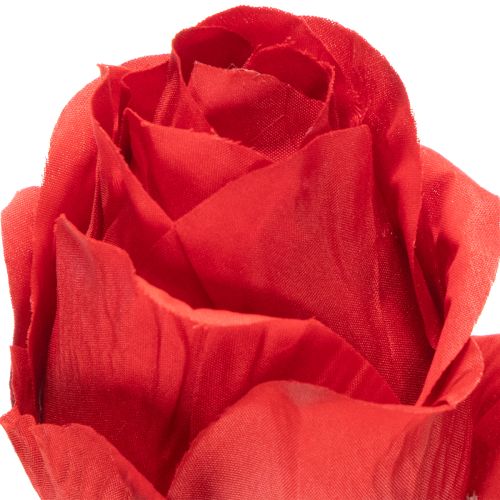 Rosegren silkeblomst kunstig rose rød 72 cm 3 stk | Floristik24.no