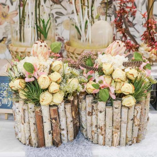 Floristik24 Kunstig rose gren kremhvit 45cm