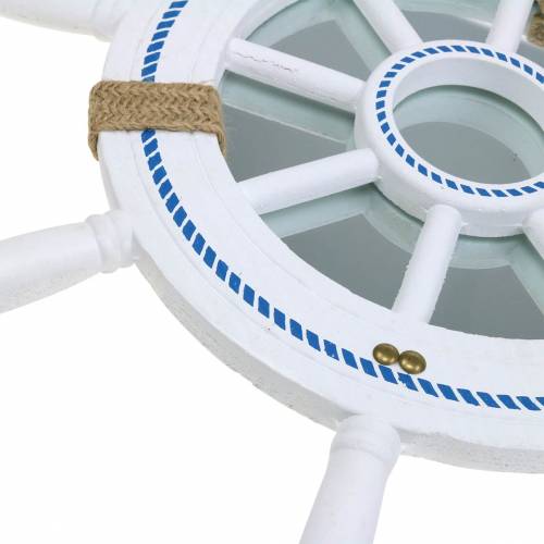 Floristik24 Dekorativt ratt speil hvit Ø40cm