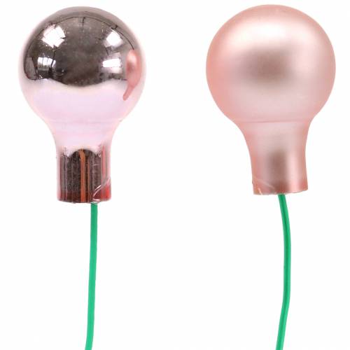 Floristik24 Speilbær rosa matt/blank 1,5cm 140p