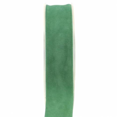 Floristik24 Fløyelsbånd grønt 25mm 7m