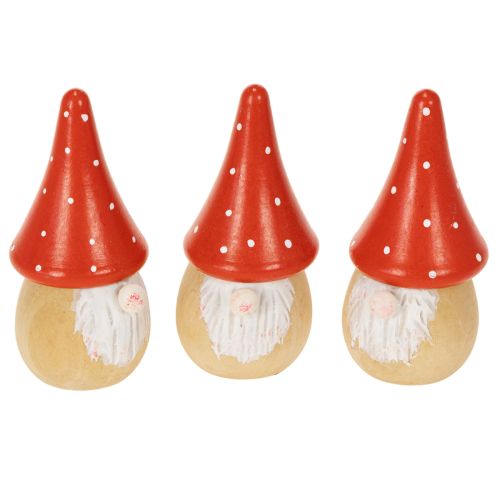 Mini-gnomfigur fluesopp borddekorasjon 10 cm 6 stk kjøpe | Floristik24.no