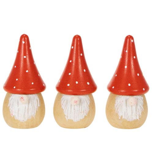 Mini-gnomfigur fluesopp borddekorasjon 10 cm 6 stk | Floristik24.no