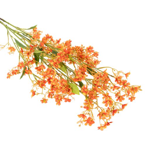 Kunstig blomst orkidegren oransje filigran romdekorasjon 110 cm 3 stk | Floristik24.no