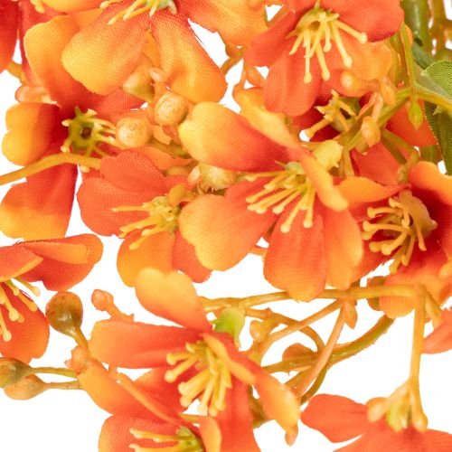Kunstig blomst orkidegren oransje filigran romdekorasjon 110 cm 3 stk | Floristik24.no