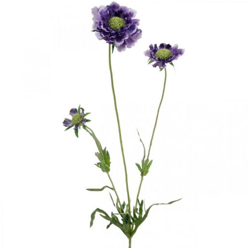 Floristik24 Scabious kunstig blomst lilla H64cm bunt med 3stk