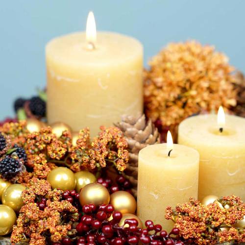 Floristik24 Kunstig ryllik oransje 74cm 3stk