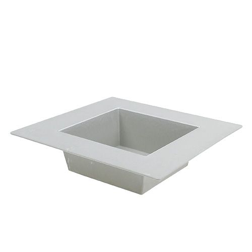 Skål firkantet grå 20cm x 20cm, 1stk | Floristik24.no