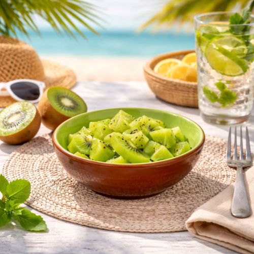 gjenstander Keramisk serveringsskål, Kiwi-design. Ideell for stilige spisebord og buffeer. 15 cm