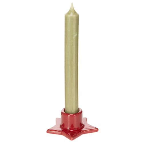 Stjerneformet lysholder for kjeglelys, advent og jul, 8 cm, 2 stk. | Floristik24.no