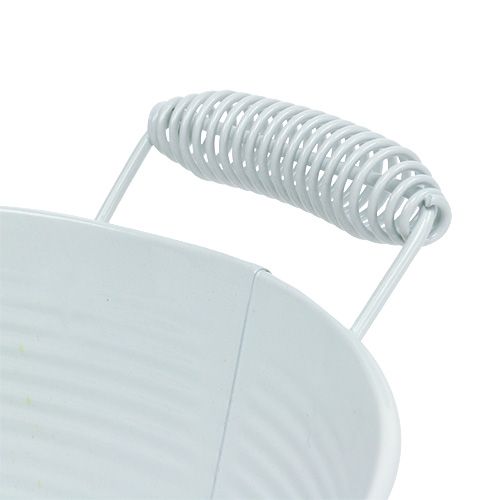 Floristik24 Skål hvit rund Ø22cm H9,5cm