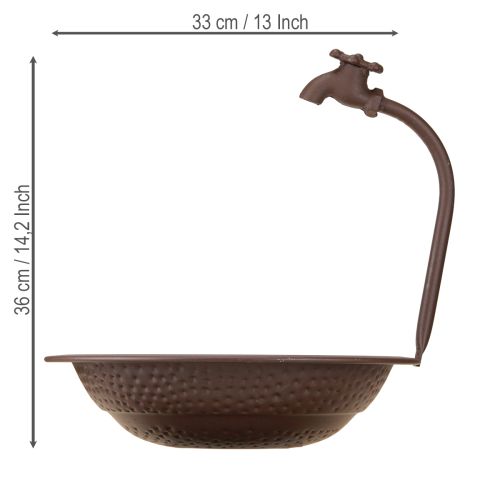 Floristik24 Planteskål, ideelt blikkfang for utendørsområder, med krandesignelement, 36 cm