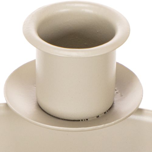 Lysestake med 4 holdere, moderne adventskrans, beige, 15 cm | Floristik24.no