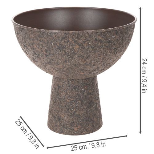 Rund blomsterkasse på stativ, moderne blomsterpotte, 25 cm | Floristik24.no