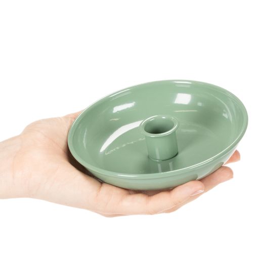 Grønn metalllysestake, dekorativ, for spisslys, 13 cm | Floristik24.no