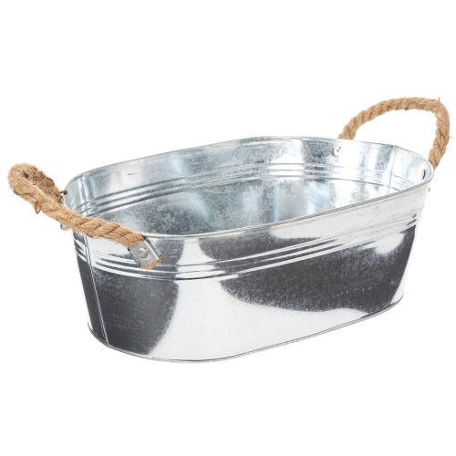 Oval skål 35 cm x 21,5 cm H 11,5 cm, blank sink | Floristik24.no