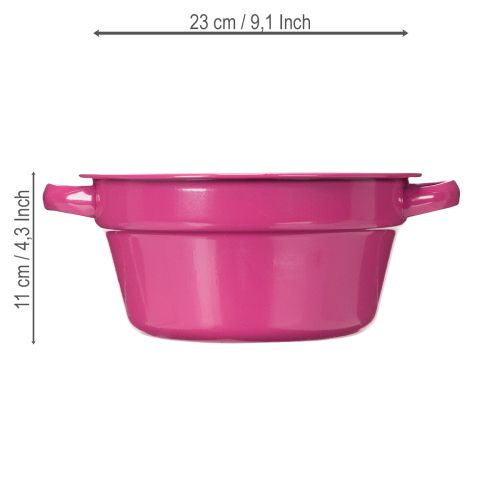 gjenstander Metallplantekasse, sommerdekorasjon til stue, 23 cm, 3 deler