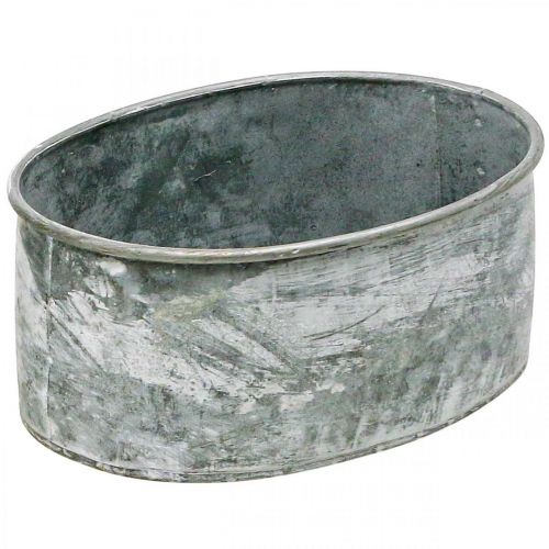 Dekorativ skål metallfatning skål oval grå L22,5/19,5/16cm sett med 3 stk.