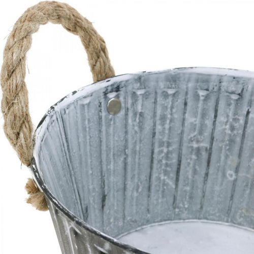 Floristik24 Planteskål, metallskål med håndtak, dekorativ skål for planting Ø18cm