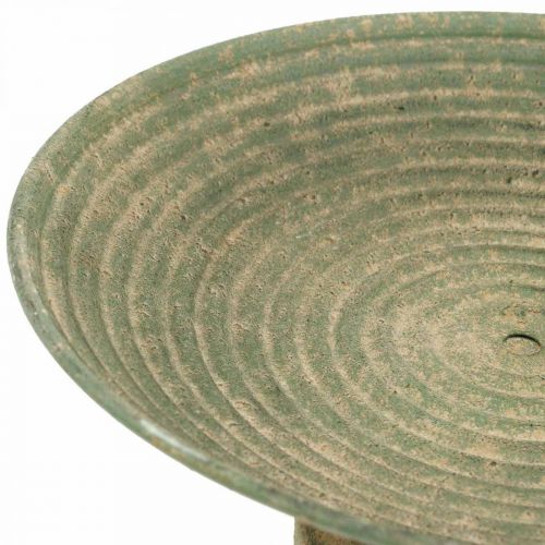Floristik24 Skål med fot, dekorativ bolle, metallkar, antikk utseende, Ø26cm H12cm