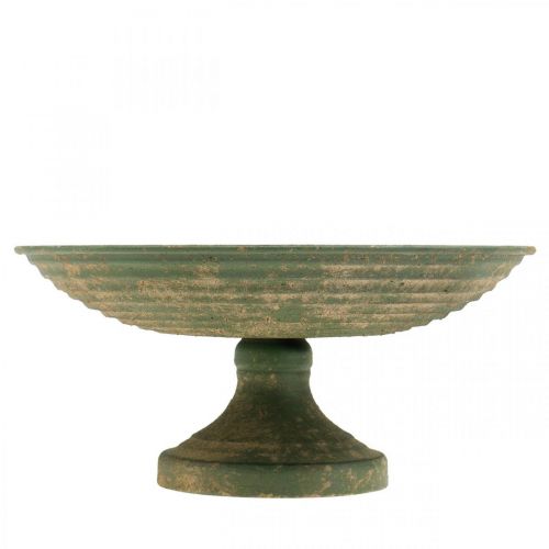 Floristik24 Skål med fot, dekorativ bolle, metallkar, antikk utseende, Ø26cm H12cm